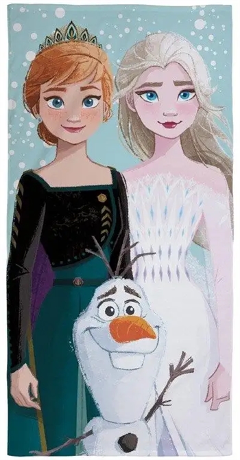 2: Frost håndklæde Frozen 2 - Anna, Elsa og Olaf - 70x140 cm - 100% Bomuld - Badehåndklæde med frost